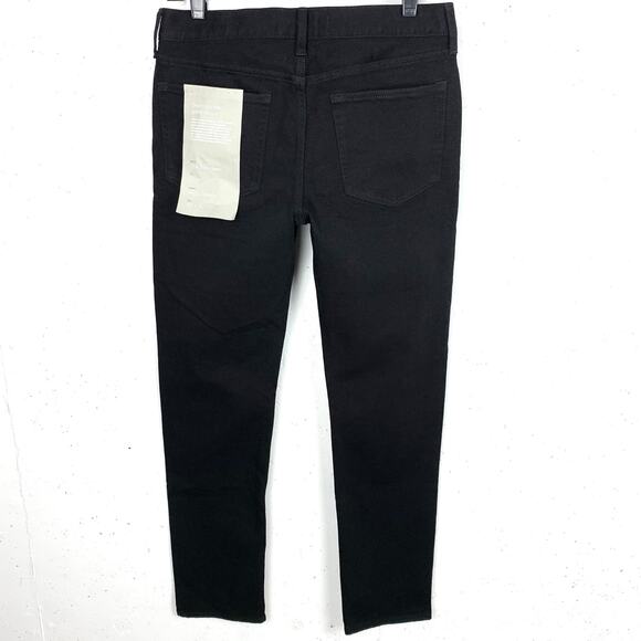 Everlane Uniform Mens Slim 4Way Stretch Organic Jeans Regular Rise Black 30 x 30 - Picture 2 of 10